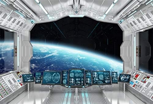 Leyiyi 10x8ft Űrhajó Belső Hátteret 3D Univerzum Műhely világűrben Utazási Tudomány Vizsgálja Állomás