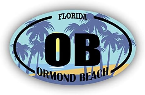 OB Ormond Beach, Florida | Strand Mérföldkő Matricák | Óceán, Tenger, Tó, Homok, Szörfözés, Evezés | Tökéletes