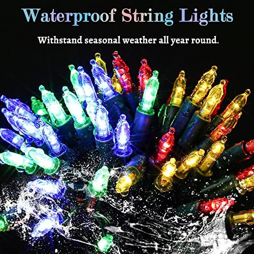 LUSHARBOR Szabadtéri String Fények, 50 LED-es Mini String Fények, elemes, 8 Módok, 16FT Vízálló tündérfény
