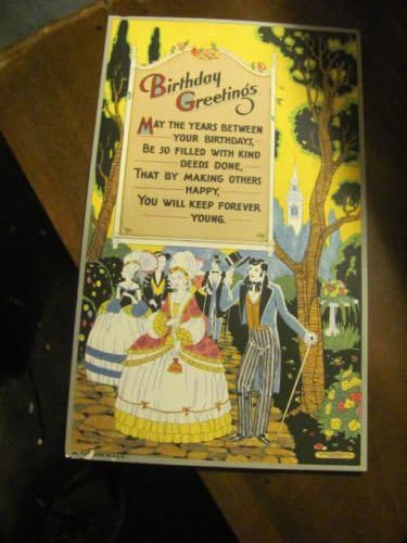 1920-as években deco kis plakátot, hogy megünnepeljük a Szülinapot