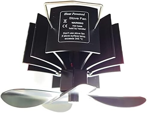 MIHTRA Mini Fekete Kandalló 5 Penge a Hő Működő Kályha Rajongó Napló Fa Égő Csendes Otthon, Kandalló Ventilátor