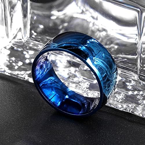 Koleso 8MM Kék Gyűrű A Férfiak, mind a Nők Személyre szabott Gyűrű Testre Gyűrű Vésett Gyűrű-75875