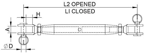 MarineNow Állkapocs Állkapocs Zárt Test Tengeri Turmbuclke 316-os Rozsdamentes Acél Vegye Méretét, Csomag