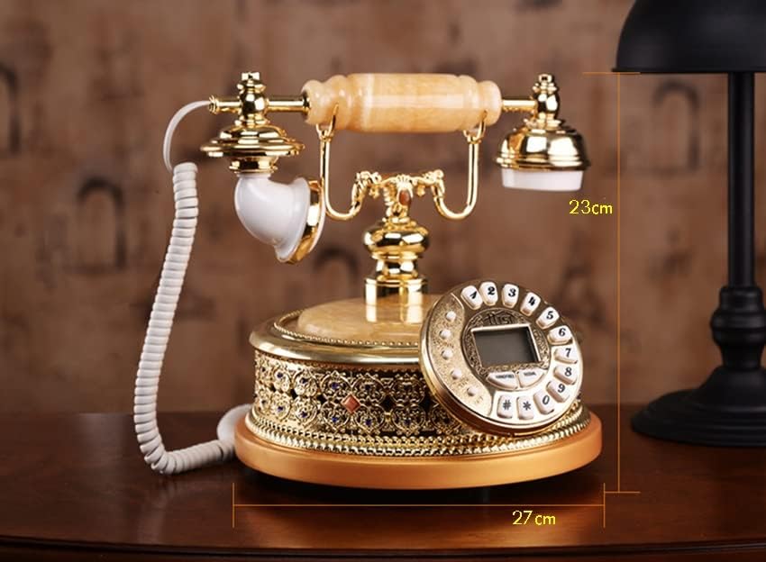 HOUKAI Antik Vezetékes Telefon, Otthoni Telefon Strassz, DTMF/FSK Hívófél-AZONOSÍTÓ, 16 Csengőhangok,