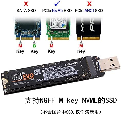 NFHK USB 3.0 NVME M-Key M. 2 NGFF SSD Külső PCBA Conveter Adapter RTL9210 Chipset Esetben