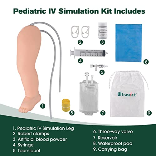 Ultrassist Gyermek IV Szimuláció Láb Készlet, Gyermek IV. Érvágás, Gyakorlat, Kit IV Képzés, Vérvételt