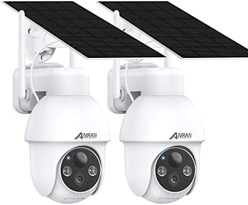 ANRAN Szolár Biztonsági Kamera, 2K WirelessOutdoor Kamera 360° - os Nézet, Okos Sziréna, Spotlámpa, Színes