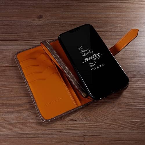 Hanatora] iPhone12 / iPhone12 Pro Flip tok-Kártya-Tartót, Valódi Bőrből készült hátlapot Elegáns, Minőségi