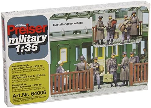 Preiser 64006 Katonai Korábbi német Hadsereg a második VILÁGHÁBORÚ Festetlen 1/35 Hagyja Otthon Csomag(6)