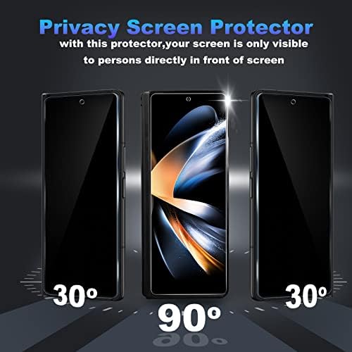 TQLGY Célja a Samsung Galaxy Z Fold 4 kijelző Védő fólia, 3 Csomag Első Adatvédelmi Edzett Üveg kijelző