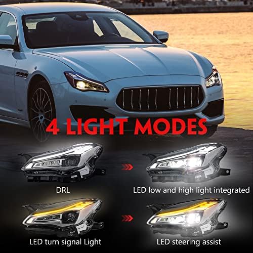 Huray Teljes LED Fényszóró Szerelvény a 2013-2017 Maserati Quattroporte, az [Eredeti mátrix fényszórók]