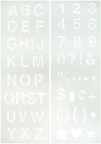Kreatív Start® többször felhasználható Stencil, Betű -, számjegy vagy Karakter, 1, Helvetica (098166)
