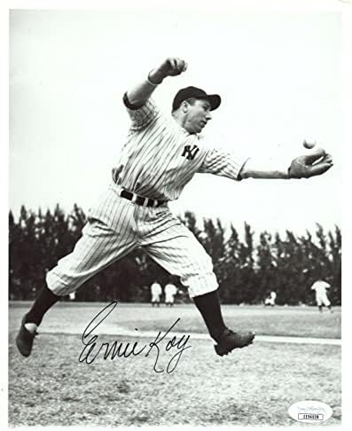 Ernie Koy New York Yankees Aláírt Fotó Dedikált Fényképet SZÖVETSÉG COA 8x10 - Dedikált MLB Fotók