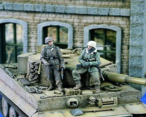 Goodmoel 1/35 második VILÁGHÁBORÚ német Tank Legénysége Gyanta Katona Modell Készlet (2 fő, Nem Tank)/Összeszerelt,