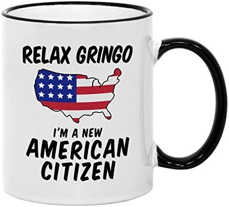 Az amerikai Állampolgárság Ajándékokat. Nyugi Gringó vagyok egy Új Amerikai Állampolgár Bevándorló Bögre.