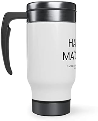 Hakuna Ma'Coffee - Rozsdamentes Acél Bögre fogantyúval, 14oz - Gravírozott Pohár, Vicces Ajándék Bögre,
