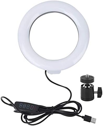 ZRQYHN 6 LED Szabályozható Gyűrű Fény Állítható Töltse ki a Fény, a Ballhead, a Vlog Élő Videó Stúdió<br