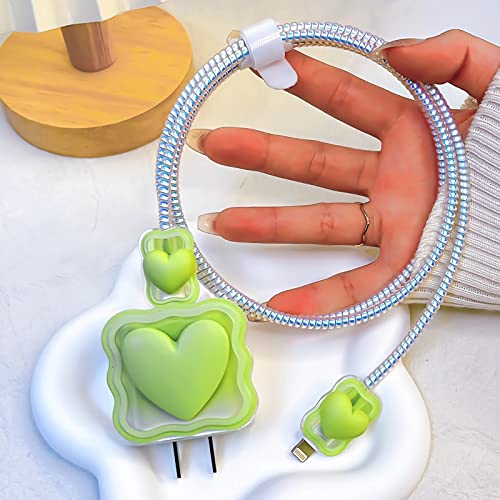Aranyos Kábel Védő iPhone Töltő, 3D Szerelmes Szív Design adatkábel Falatot USB Töltő Adatok Vonal Telefon