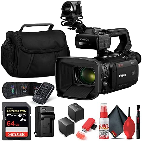 Canon XA70 UHD 4K30 Videokamera Dual-Pixel Autofókusz (5736C002) + 64 gb-os Kártya, Extra Akkumulátor,