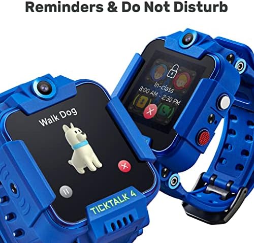 TickTalk 4 Gyerek Smartwatch a Hatalom Alap Csomag (Kék Karóra Piros Zsebében SIM-On a T-Mobile hálózatán)
