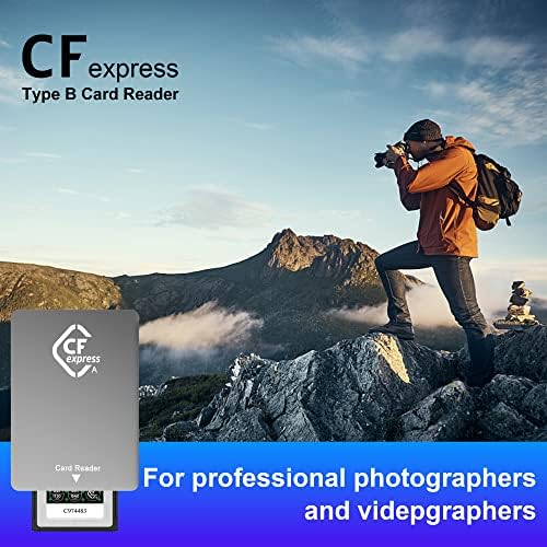 CFexpress Típusú kártyaolvasó, USB 3.1 Gen 2 10 gbps CF Express Memória Kártya Olvasó, Alumínium, Hordozható