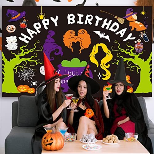 HITOUR Hókusz-Pókusz Szülinapi Dekoráció Halloween Szülinapi Parti Dekoráció 43x70 Hüvelyk Halloween Szülinapi