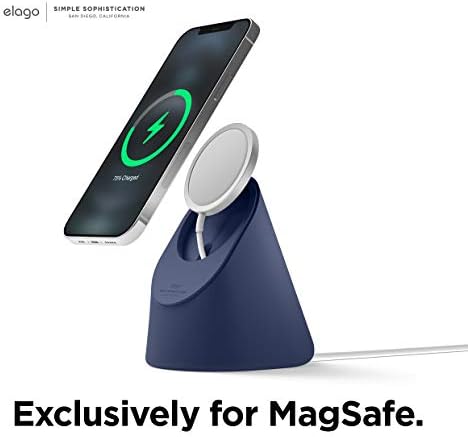 elago MS1 Töltés Állni Kompatibilis MagSafe Töltő - Prémium Szilikon Állni Kompatibilis iPhone, 12, 13,