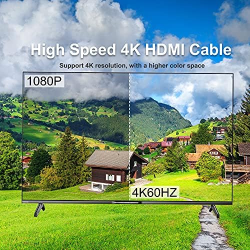 HUAI XIAN KE 3Pack 4K-HDMI Kábel Nagy Sebességű HDMI 2.0 Kábel, 2160P, 1080P, HDR, 18Gbps HDMI Kábel HDMI-Kompatibilis