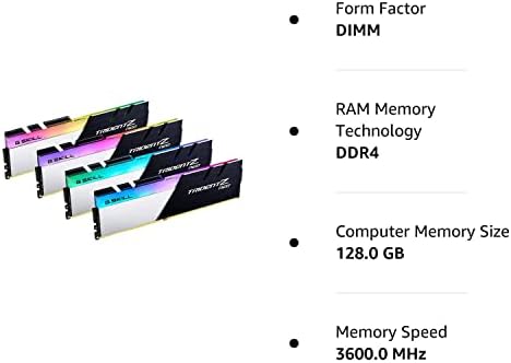 G. Készség Szigony Z NEO Sorozat 128GB (4 x 32 GB) 288-Pin-SDRAM PC4-28800 DDR4 3600 CL18-22-22-42 1.35
