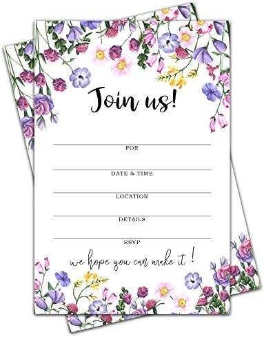 Csatlakozz Hozzánk a Meghívókat a Borítékok - Lila Vadvirágok Minden Alkalomra Meghívókat A Menyasszonyi