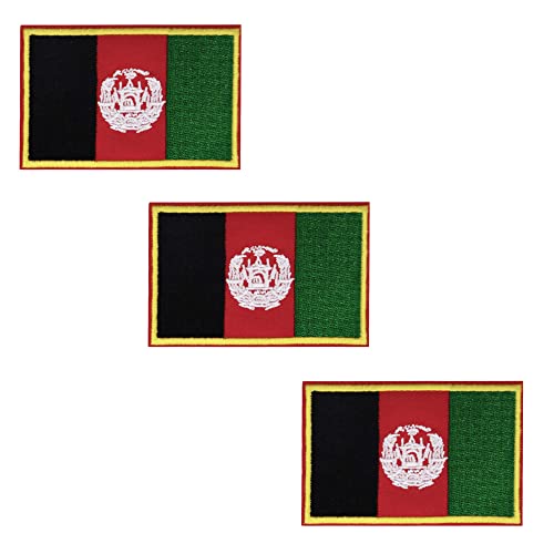 Afganisztán Zászló Hímzett vas a Tapaszok 3 db szett