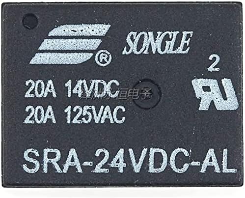 LYKD Relé 5db Relé SRA - 05V 12V 24VDC-AL-CL T74 20A 4-pin 5-pin (Méret : SRA-24VDC-CL-(5))