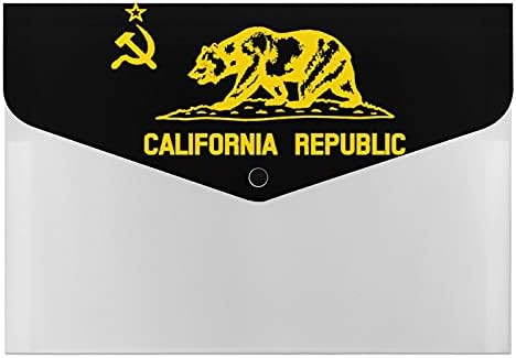 Zászló Kommunista Kaliforniai Köztársaság Nyomtatott Bővülő Mappákat Harmonika Dokumentum Mappa Szervező