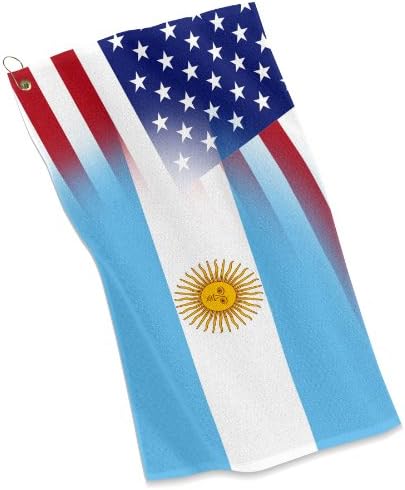 ExpressItBest Golf/Sport Törölköző - Zászló, Argentína & USA Argentin