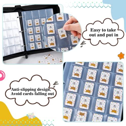 300 Zsebbel Kártya Kötőanyag, Kártya-tartó Kompatibilis Mini Méretű Állat Átkelés NFC Kártya, 15 Levehető