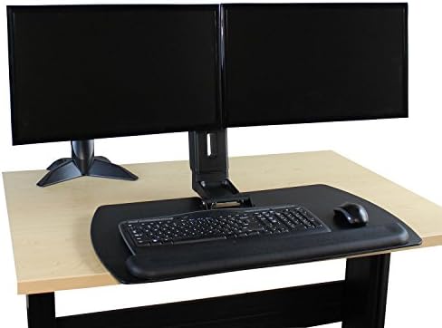 RightAngle Álló Asztal Átalakító, - Állítható Magasságú Ülni, Állni Desk Mount W/ Dual Monitor Támogatás