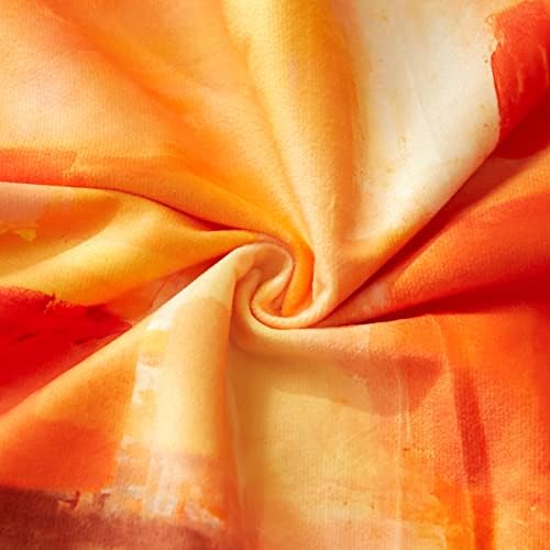Narancs Párnát Öleli Készlet 2 Modern Absztrakt Alkotás Égetett Narancs Piros Dekoratív Párnákat lakberendezés