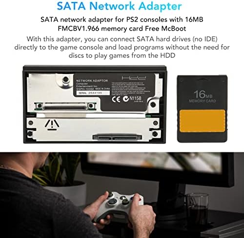 SATA Interfész Hálózati Adapter, PS2 játékkonzol, a 16MB FMCB V1.966 Memóriakártya Szabad McBoot, HDD