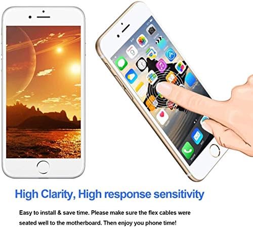 Kompatibilis az iPhone 6-os Képernyő Cseréje Fehér LCD Touch Digitalizáló Teljes Kijelző Home Gombot Közelség