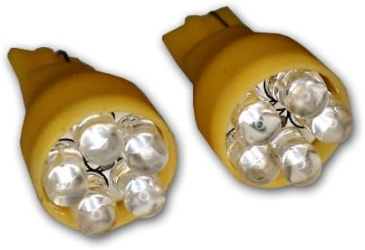 Tuningpros LED-T15-Y5 T15 Ék LED Izzók, 5 LED-es Sárga 2-pc-be