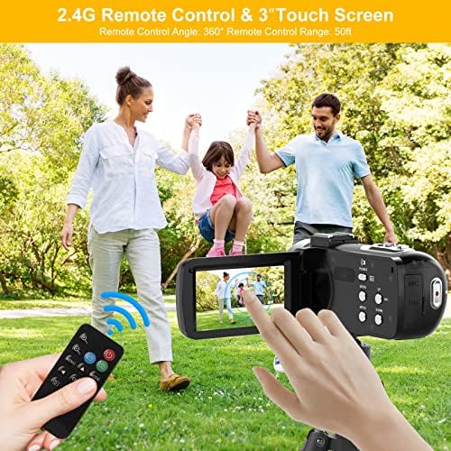 Heegomn 4K Videó, Fényképezőgép, Videokamera Ultra HD-4K 48MP YouTube Vlogging Kamera Felvevő 3.0 - os