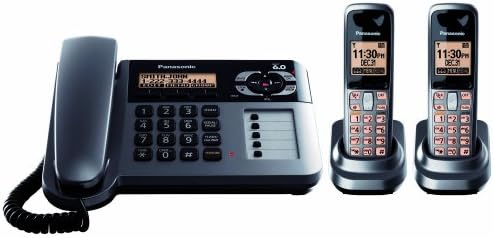 Panasonic KX-TG1062M DECT 6.0 Vezetékes/Vezeték nélküli Telefon, Üzenetrögzítő, Fémes Szürke, 2 Kézibeszélő