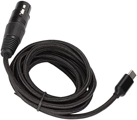 Demeras XLR-USB C Mikrofon Kábel, USB C Mikrofon Kábel Plug and Play Erős a Színpadon (2m/6.56 ft)