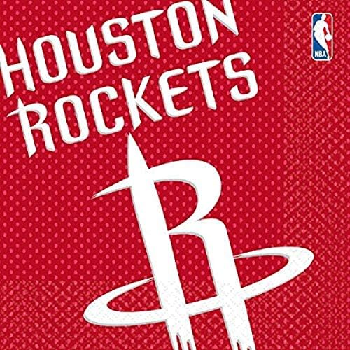 Houston Rockets Party Szalvéta - 6 1/2 × 6 1/2 , Csomag 16