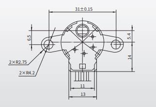 Léptető Motor Lépés 12 VDC Szög 7.5° Unipolarity 1-2 Fázis (20BYJ46-663)