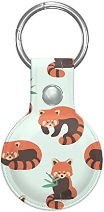 Pu Bőr Airtag Tracker Védőtok Aranyos Mosómedve Macska Vörös Panda Airtags Esetben Airtag Jogosultja
